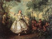 LANCRET, Nicolas Mademoiselle de Camargo Dancing g Sweden oil painting artist